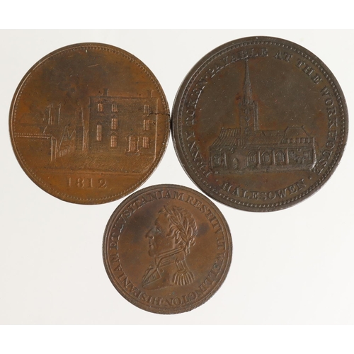 1819 - Tokens, 19thC (3): Halesowen Workhouse / 'God Save the King' cavalryman Penny 1813, Davis #3, Wither... 