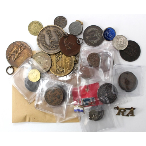 1821 - Tokens, Medallions, Badges etc (33), noted a Nazi Party lapel badge by Fritz Zimmerman of Stuttgart,... 