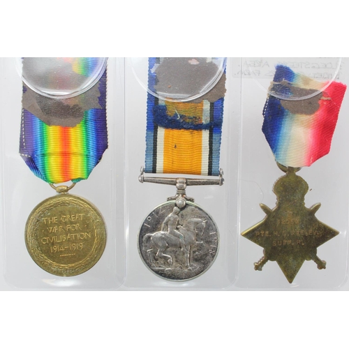 188 - 1915 Star Trio to 12057 Pte H C Keeley, Suffolk Regt. Killed In Action 27/8/1915 with the 7th Bn. Bo... 