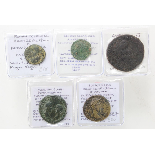 1917 - Roman Colonial (5) bronze, dealer's ex-stock: Severus Alexander Nicaea Bithynia 19mm aVF, Augustus B... 