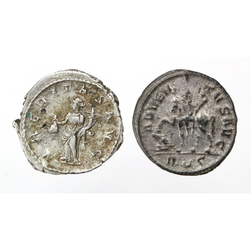 1929 - Roman Imperial (2): Probus billon Antoninianus, Rome 278-280, on horseback trampling barbarian type ... 