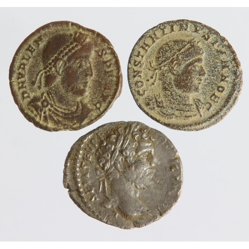 1934 - Roman Imperial (3): Septimius Severus Denarius rev. Minerva, Sear 6326, aVF, some deposit, along wit... 