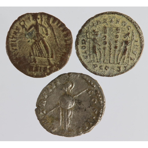 1934 - Roman Imperial (3): Septimius Severus Denarius rev. Minerva, Sear 6326, aVF, some deposit, along wit... 