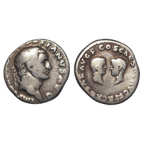 1945 - Roman Imperial, Vespasian and his sons Titus & Domitian, AR Denarius, Rome mint 69-70 AD, propaganda... 