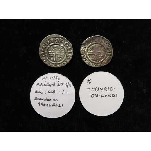 2004 - Richard I (1189-1216), Short Cross Pennies (in the name of Henry) (2), class 4a, London: HENRI 1.38g... 