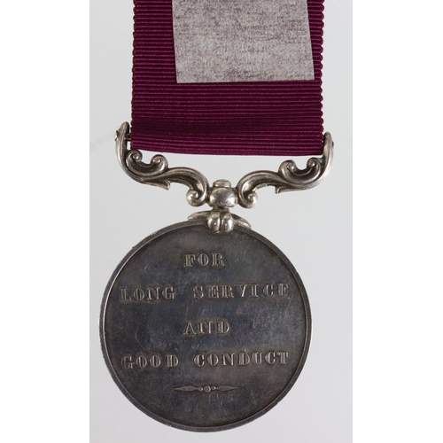 236 - Army LSGC Medal QV named (745 Tp Corpl Major Edw'd Cox 1st Life Gds). With copy service papers, born... 