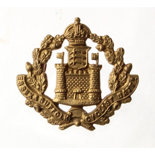 569 - Essex & Suffolk Cyclist Battalion collar badge. The unit existed for less than two years from 1908 u... 