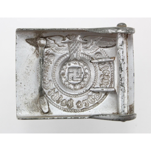 779 - German Waffen SS mans belt buckle, maker marked, RZM 155/43, minor surface wear to paint