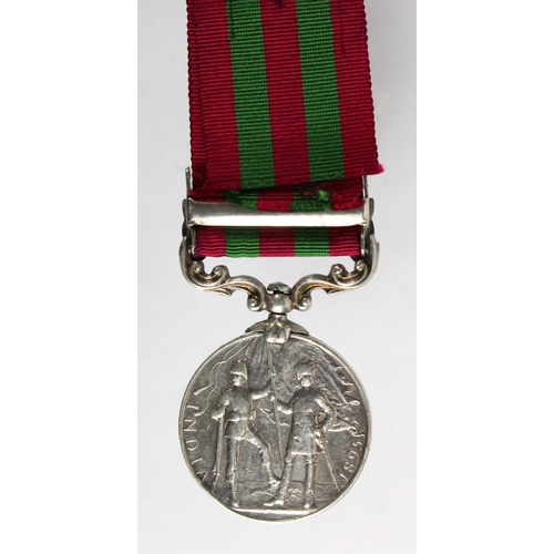 869 - India Medal 1896 with Punjab Frontier 1897-98 clasp to 2037 Sgt G Arnott Argyle & Sutherland High.