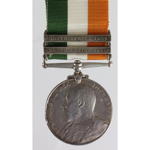 892 - KSA with bars SA01/SA02 named to 3417 Pte W Browse 16th Lancers.  With copy medal roll