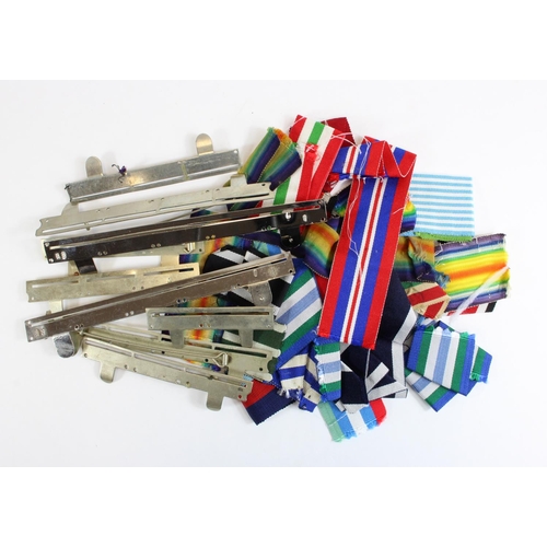 899 - Medal ribbons and various size medal mounting bars.