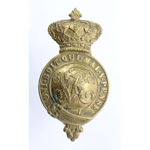 922 - Military, Victorian horse fitting/badge, looks original, missing both lugs to the reverse. Has some ... 