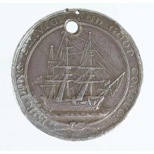 934 - Naval LSGC Medal GVI named to J.96640 W G Hill P.O. HMS Ganges. Born Madeley, Shropshire. With resea... 