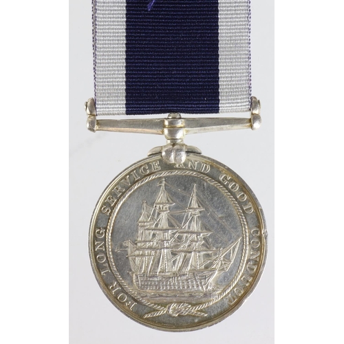 937 - Naval LSGC Medal QV, naming engraved (Geo E. Richards, Sick Bth S'twd. HMS Repulse). Born Sheerness.... 