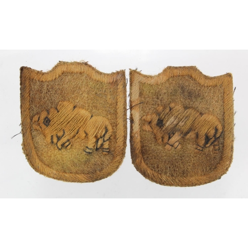 949 - Poland a pair of Free Polish 5th Kresowa Infantry Division cloth arm shields, service wear.