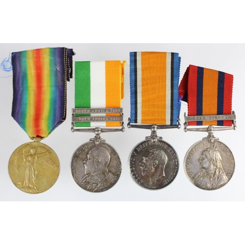 968 - QSA with clasp CC, with KSA clasps SA01 / SA02 to 1733 Pte A G Mattingly D.E.O.V. Rif, with his WW1 ... 