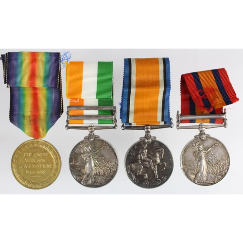 968 - QSA with clasp CC, with KSA clasps SA01 / SA02 to 1733 Pte A G Mattingly D.E.O.V. Rif, with his WW1 ... 