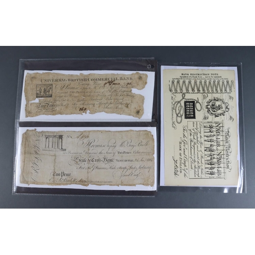 453 - Skit notes (3), Bank Restriction Note 'Anti-Hanging note' 1818, a satirical note designed by George ... 