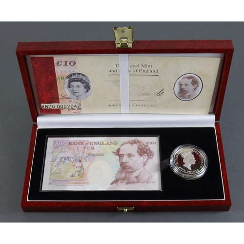 457 - Debden set C120, HM the Queen's 70th birthday issued 1996, comprising Kentfield 10 Pounds LOW SERIAL... 