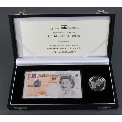 466 - Debden set C166, HM the Queen's Golden Jubilee issued 2002, comprising Lowther 10 Pounds serial ER50... 