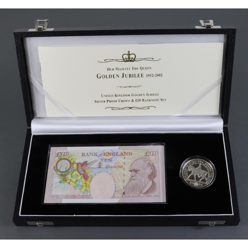 466 - Debden set C166, HM the Queen's Golden Jubilee issued 2002, comprising Lowther 10 Pounds serial ER50... 