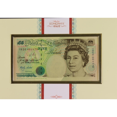 467 - Debden sets (2), C119 HM the Queen's 70th birthday issued 1996, comprising Kentfield 5 Pounds serial... 