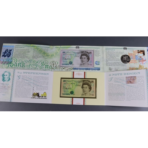 467 - Debden sets (2), C119 HM the Queen's 70th birthday issued 1996, comprising Kentfield 5 Pounds serial... 