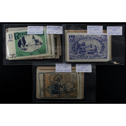 491 - Austrian Notgeld issues (300), 1920's small size emergency private issues from Austrian towns/cities... 