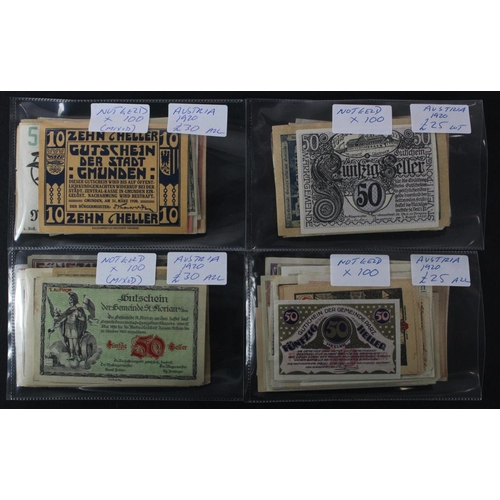492 - Austrian Notgeld issues (400), 1920's small size emergency private issues from Austrian towns/cities... 