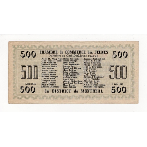 533 - Canada Chambre de Commerce des Jeunes District of Montreal 500, members of Club des Marais 1945