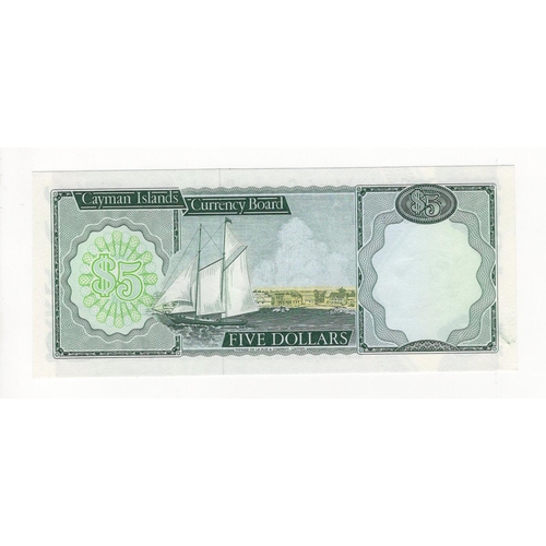 540 - Cayman Islands 5 Dollars dated 1974 (issued 1981), scarce 'Z/1' prefix REPLACEMENT note, serial Z/1 ... 