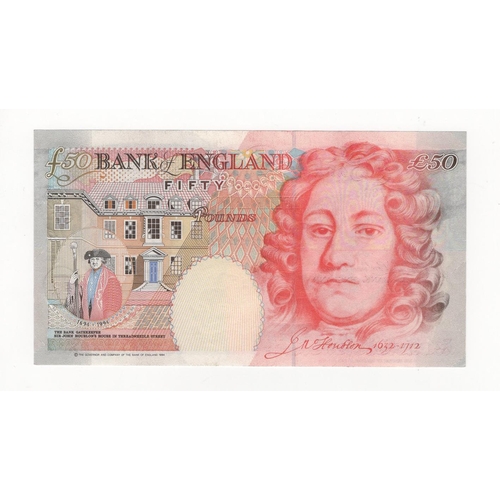 57 - Bailey 50 Pounds issued 2006, rare LAST RUN 'R70' prefix, serial R70 465738 (B404, Pick393a) Uncircu... 