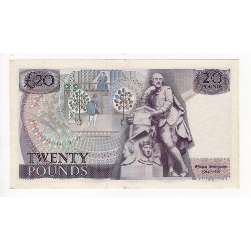 88 - Fforde 20 Pounds issued 1970, very rare REPLACEMENT note, only issued with 'M01' prefix, serial M01 ... 