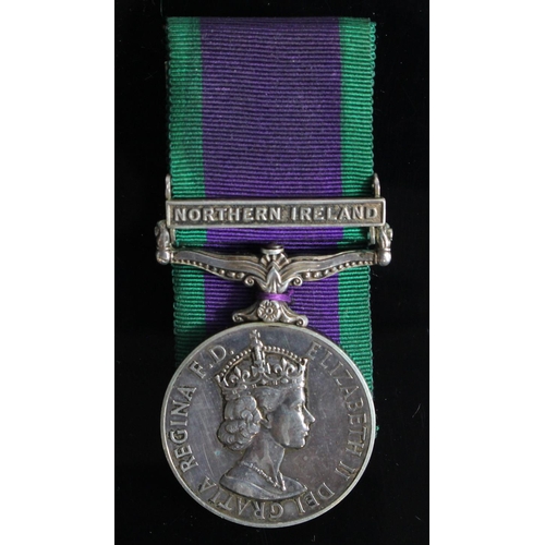 1366 - CSM QE2 with Northern Ireland clasp named to (24438428 Pte J Connor BW).