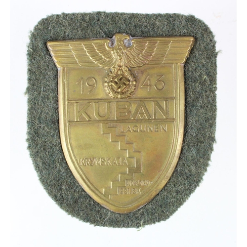 1468 - German Kuban arm shield 1943, with backing plate