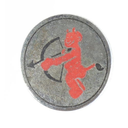 1475 - German Luftwaffe 52nd Fighter Wing Jagdgeschwader 52 Lapel badge, also worn on the side of the cap.