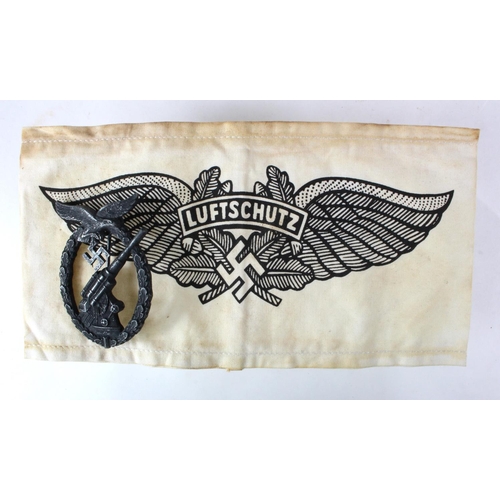 1481 - German Luftwaffe Flak badge & armband