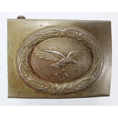 1483 - German Luftwaffe Nazi era belt buckle, fittings ok, JFS maker mark