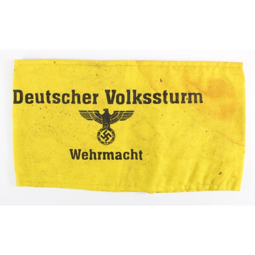 1496 - German Nazi (Deutscher Volkssturm Wehrmacht) arm band.