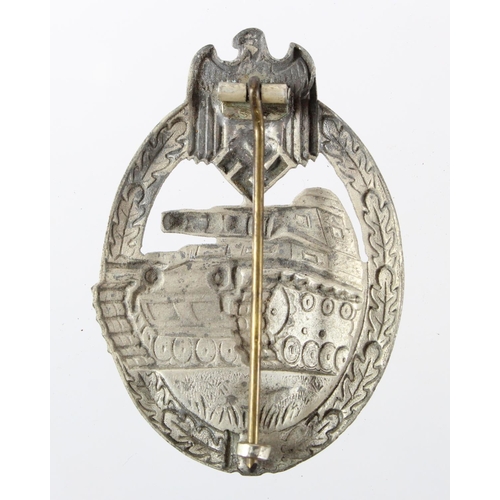1620 - German Panzer Assault badge, pressed lightweight example for combat wear