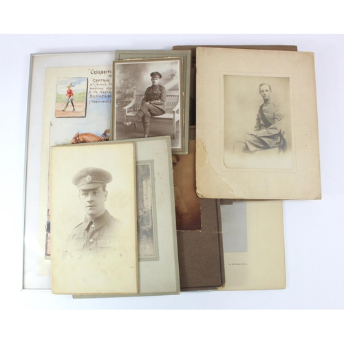 1939 - WW1 collection of military portrait photos etc, including two group photos of the 5th Battalion City... 