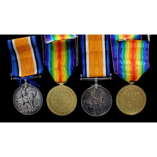 1950 - WW1 medals to Brothers - BWM & Victory Medal to 127308 Gnr W W Clapham RA, Killed In Action 6/5/1918... 