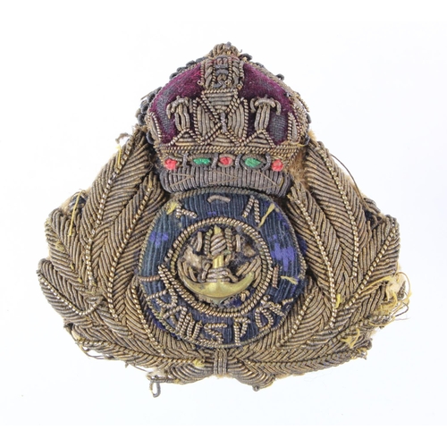 1964 - WW1 scarce RN transport officers Kings crown hat badge.