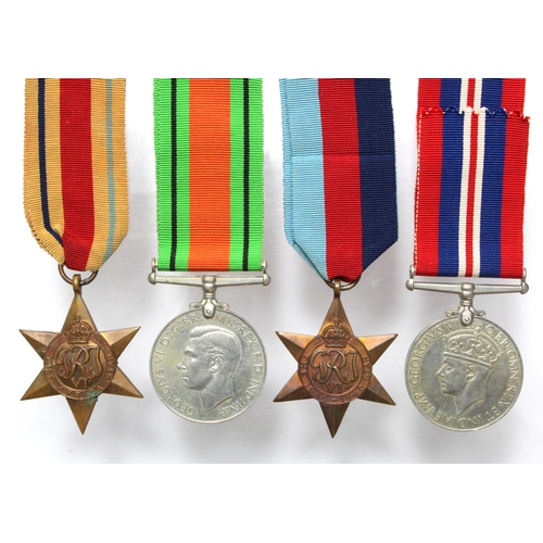 1977 - WW2 Casualty group - 1939-45 Star, Africa Star, Defence & War Medals, named casualty medal slip name... 