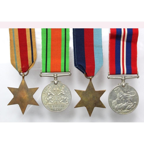 1977 - WW2 Casualty group - 1939-45 Star, Africa Star, Defence & War Medals, named casualty medal slip name... 