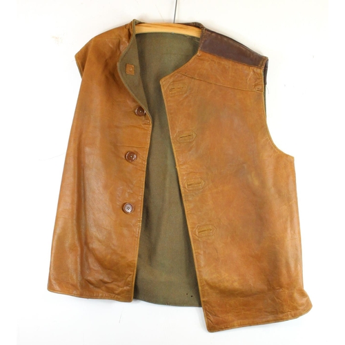 2005 - WW2, 1942 dated leather Jerkin nice clean example.