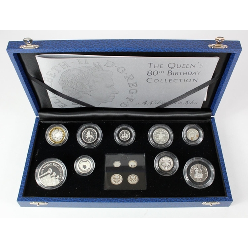 219 - Proof Set 2006, the thirteen coin set with the Maundy Money. all struck in silver FDC (some slight t... 