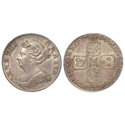 232 - Shilling 1709, S. 3610, lightly toned EF