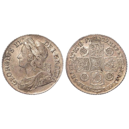 237 - Shilling 1739 roses in angles, VF