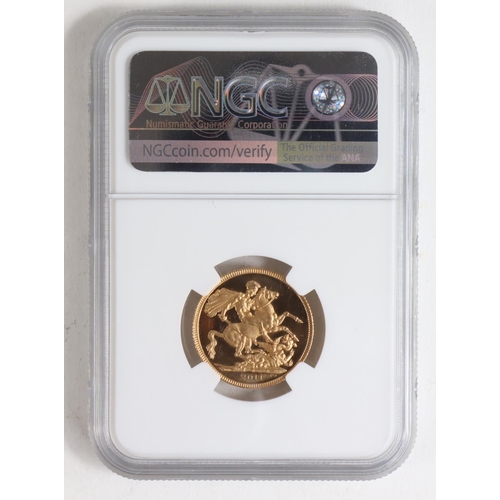 39 - Sovereign 2011 Proof, slabbed by NGC PF65 ULTRA CAMEO.